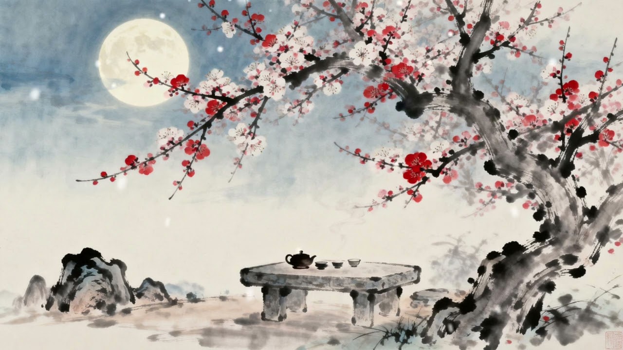 冥想療癒中國風音樂｜月下煮酒｜1小時禪意音樂｜無鼓點｜Guzheng & Dizi｜Chinese Zen Music #中國風音樂 #禪意音樂 #冥想療癒 #ChineseZenMusic