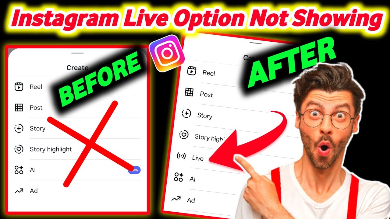 Instagram live Option Not Showing | Instagram Live Option Nahi A Raha Hai | Instagram Live Problem 