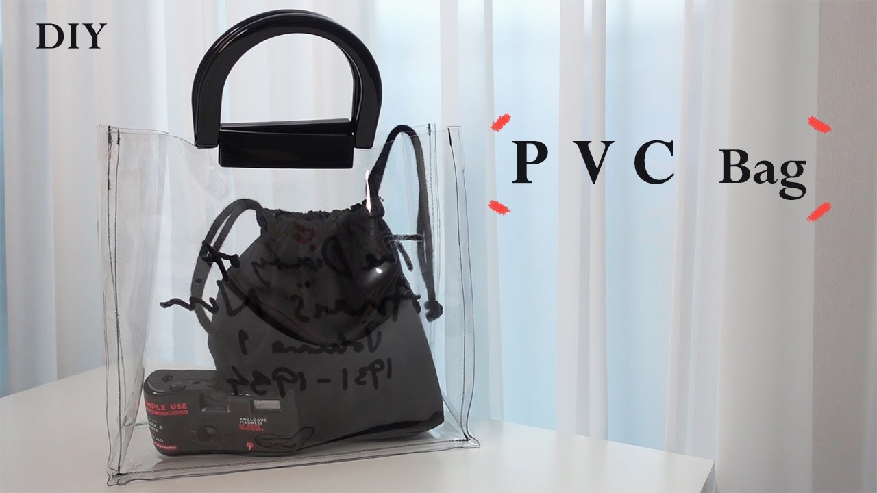 DIY / pvc bag, 올 여름 하나씩 갖고 싶은 pvc 가방 만들기 / how to make a pvc bag / sewing tutorialㅣsquare sand