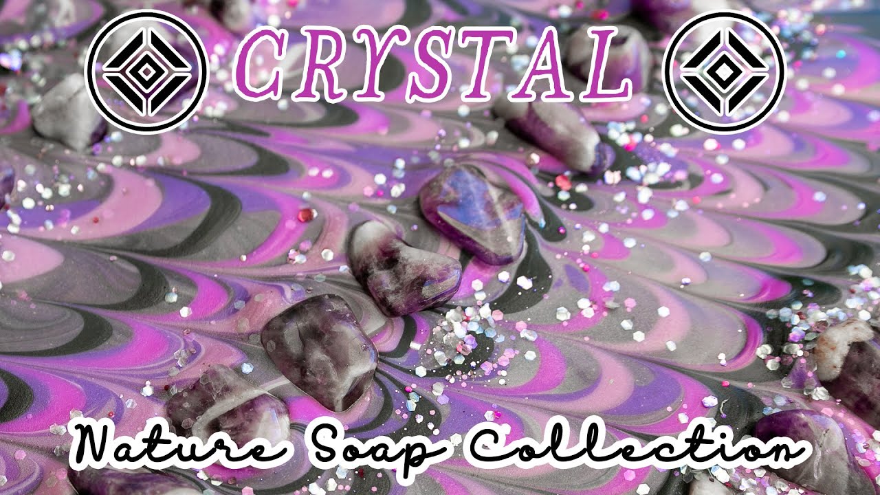 I Made an Amethyst Crystal Soap with a 5 Color Bucket Swirl