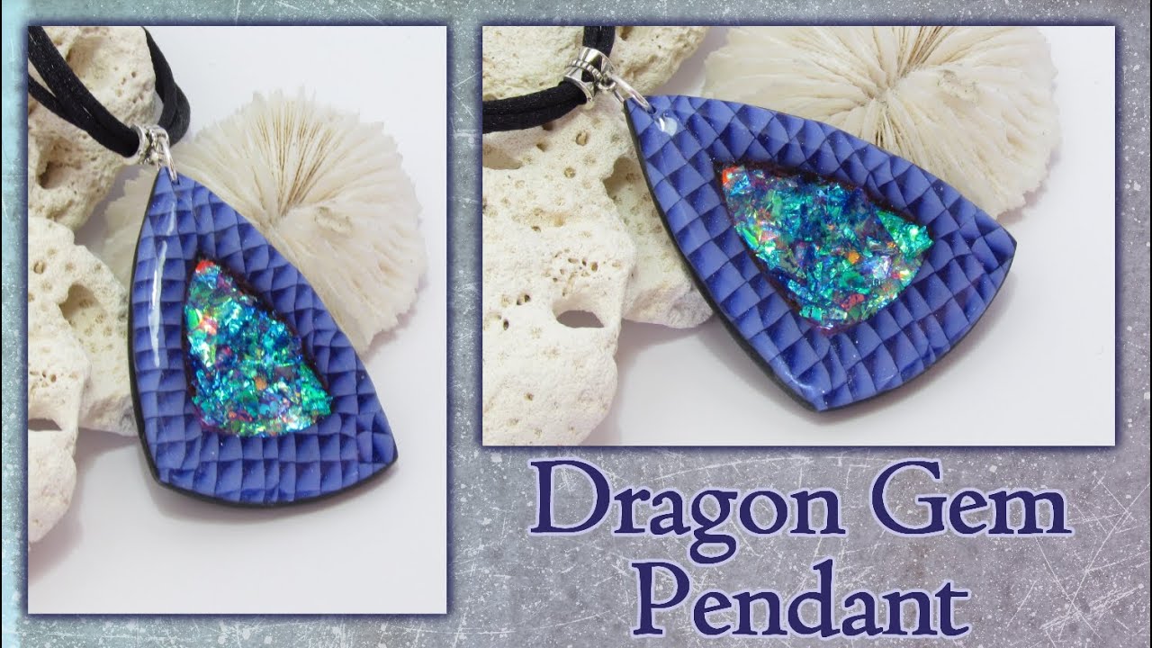 Easy Scale Pattern Cane from Polymer Clay - Faux Opal Center with Resin