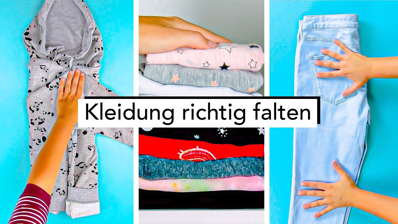 Spare Platz im Kleiderschrank - So faltest du deine Kleidung richtig!