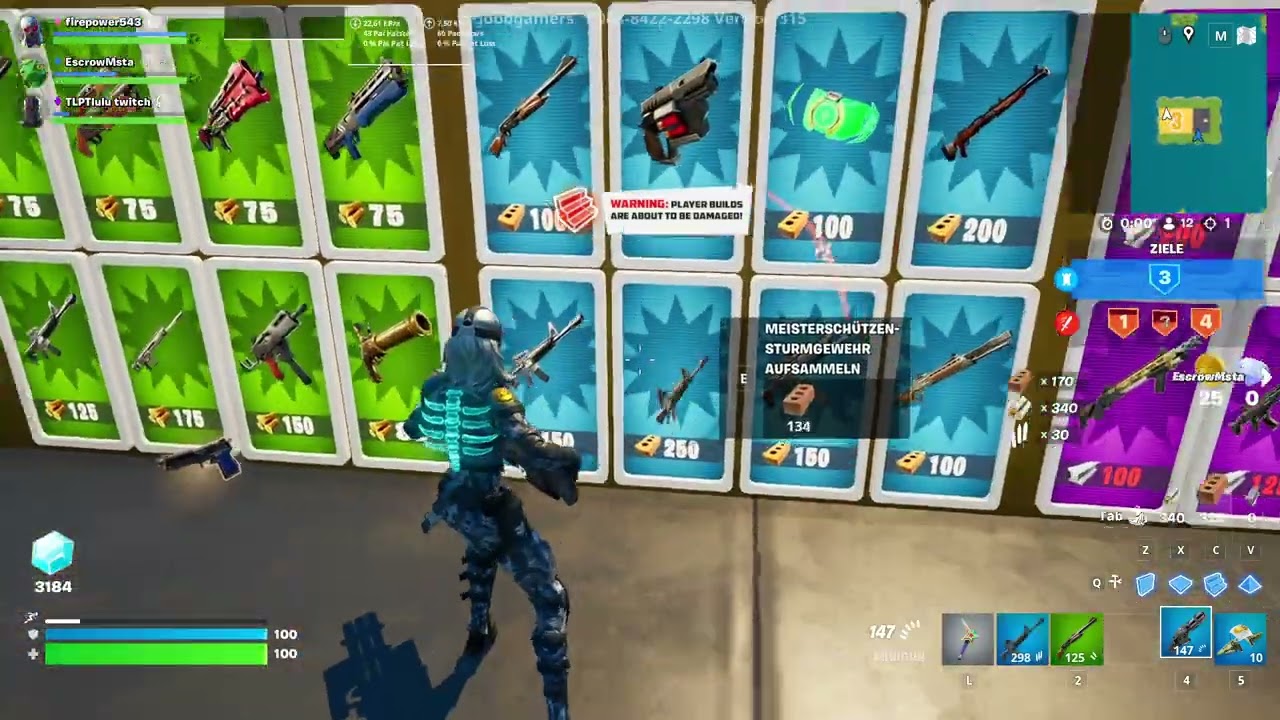 Fortnite Bedwars 🛏️ Minigun Win💪