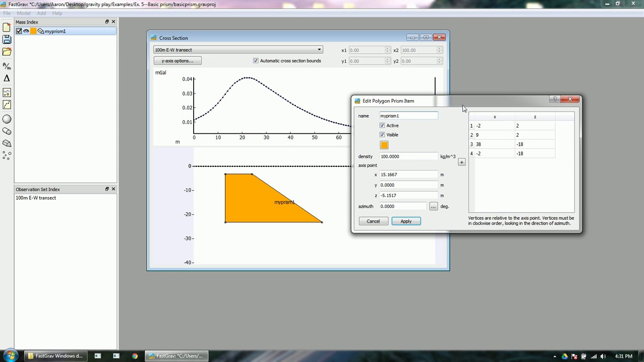 FastGrav: 2D Modeling with Polygons