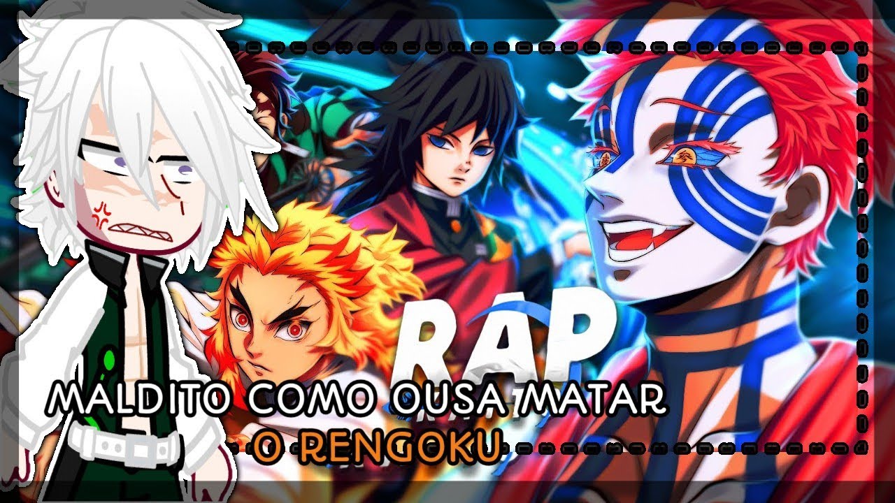 Hashiras reagindo ao rap do Akaza vs Caçadores mundo transparente Kaito (gacha club)