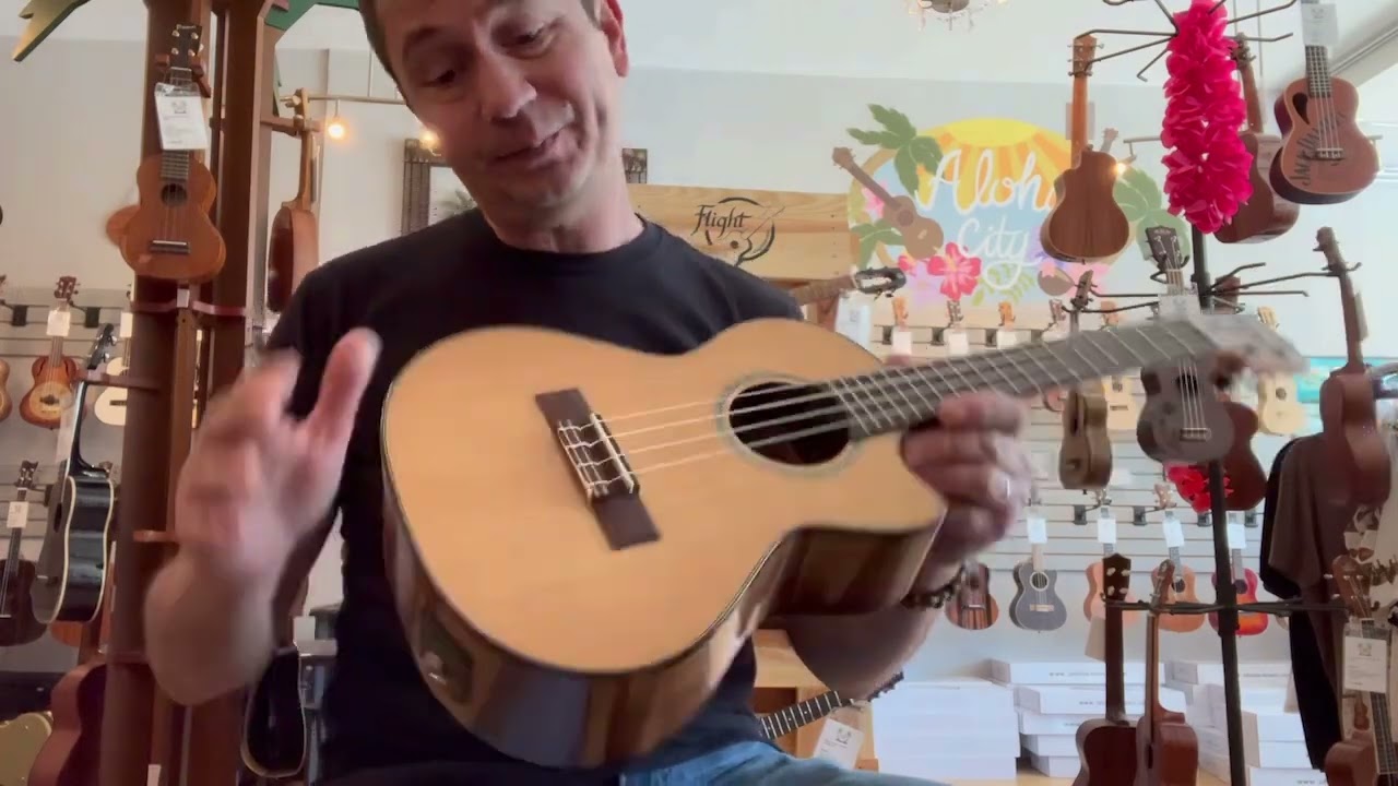 Kala SCAC-T-CE Tenor Electric Ukulele Demo/Review at Aloha City Ukes