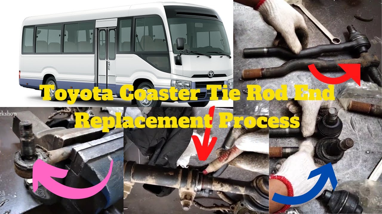 Toyota Coaster Tie Rod End Replacement Process ! Toyota Bus Ka Tie Rod End Kaise Change Kare 🔥
