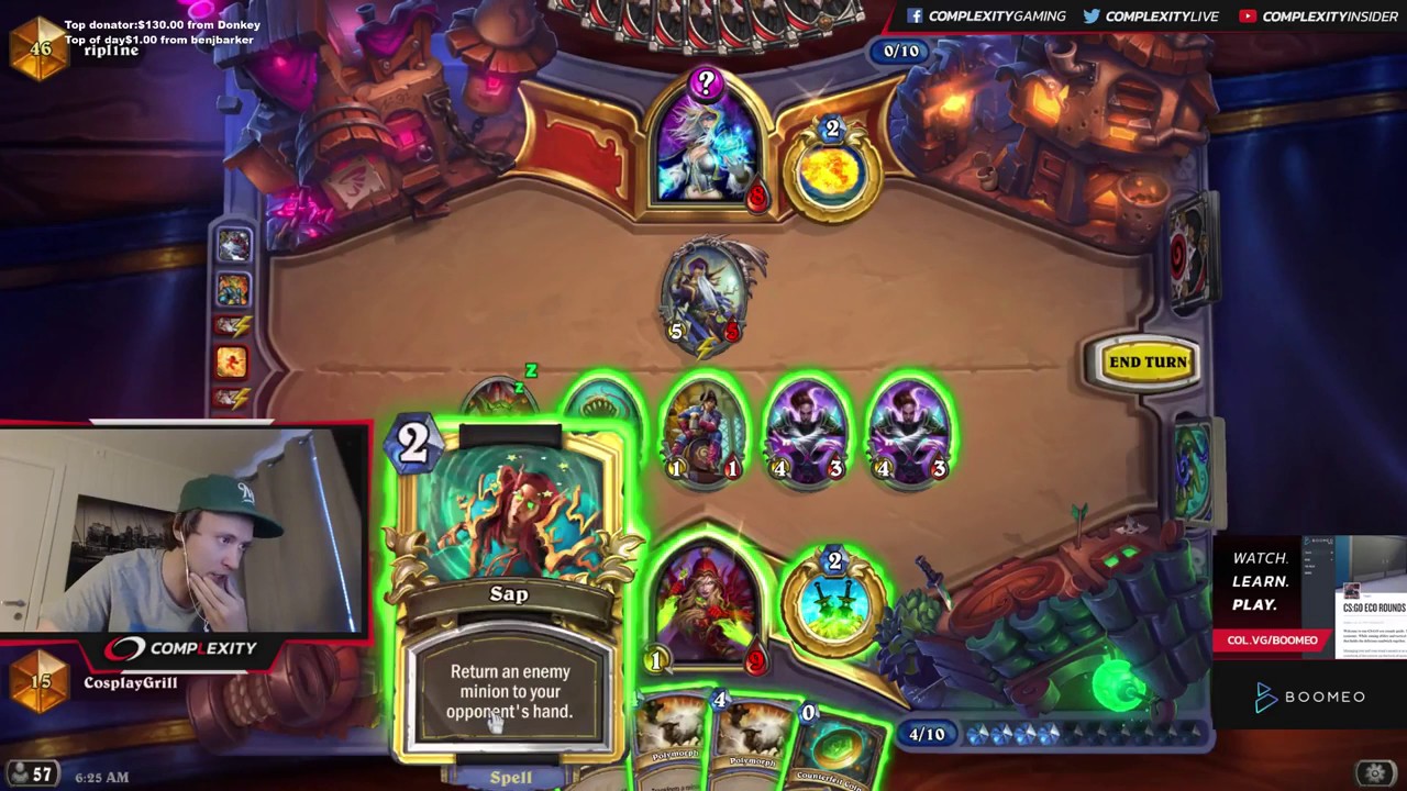 AsmodaiTV Hearthstone 🚀 CoL Asmodai with the miracle play