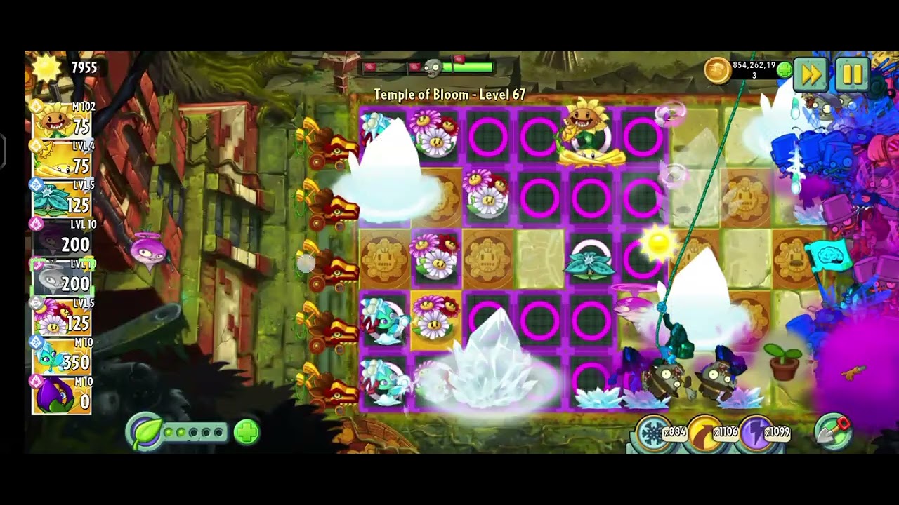 Pvz 2 Temple of Bloom lvl 67