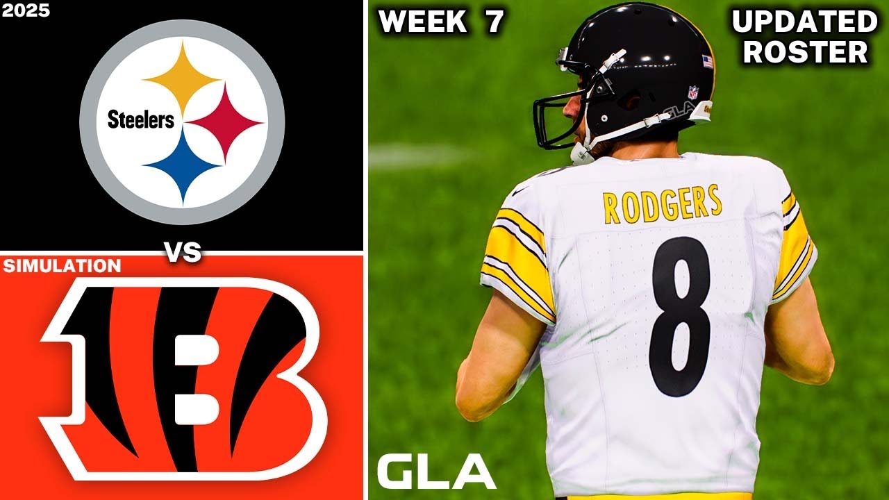 Aaron Rodgers Steelers vs. Bengals | Week 7 Simulation | 2025 - 2026 Updated Rosters | Madden 25 PS5