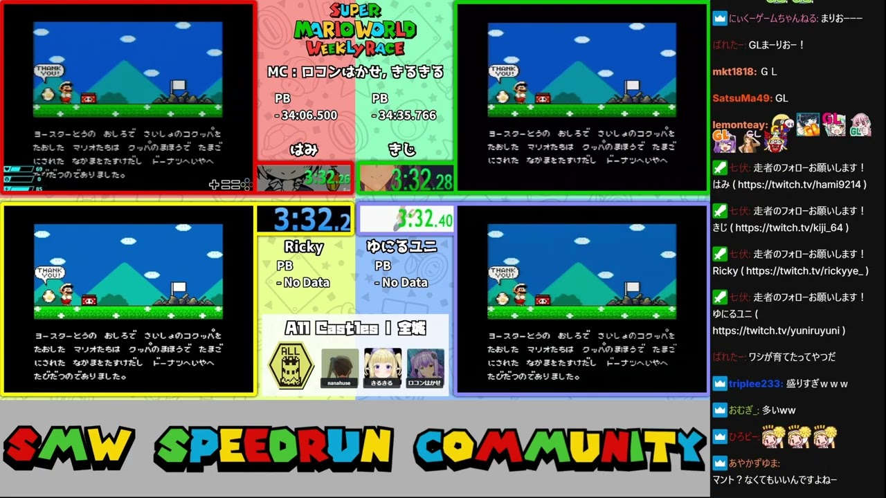 【Weekly Race】All Castles はみ、きじ、Ricky、ゆにるユニ