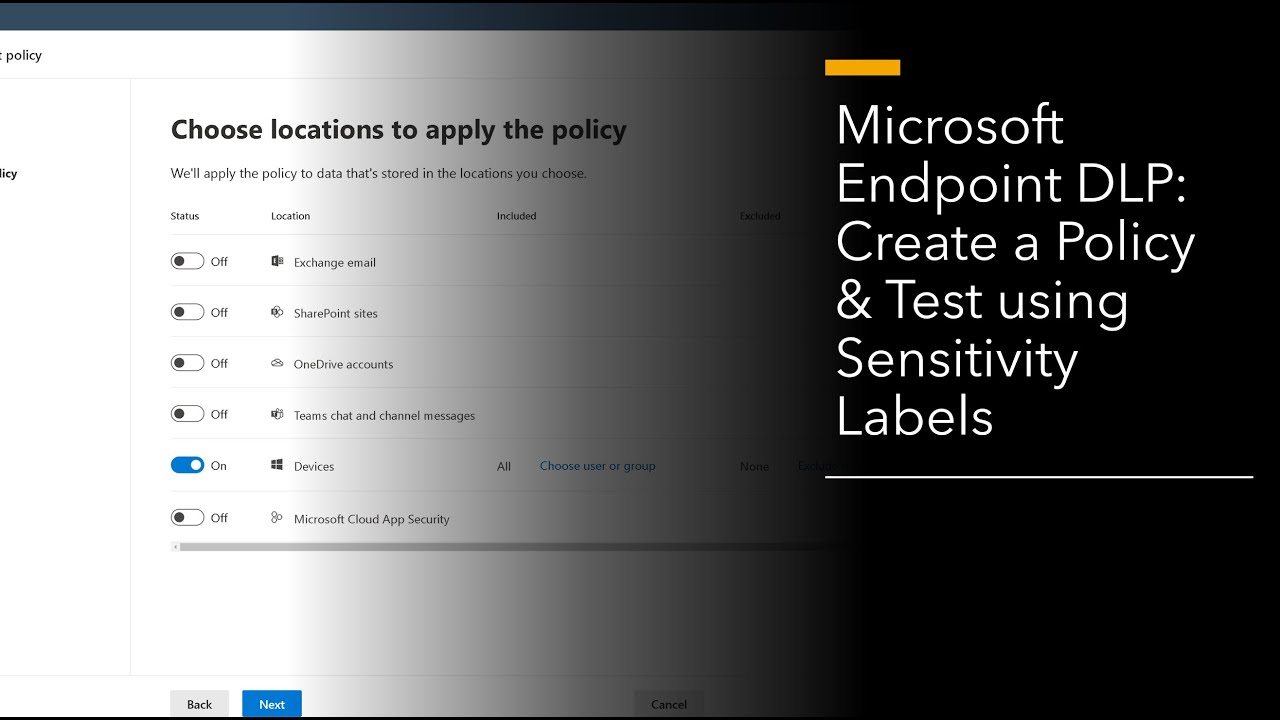 Microsoft Endpoint DLP: Create a Policy & Test! (using Sensitivity Label as the trigger)