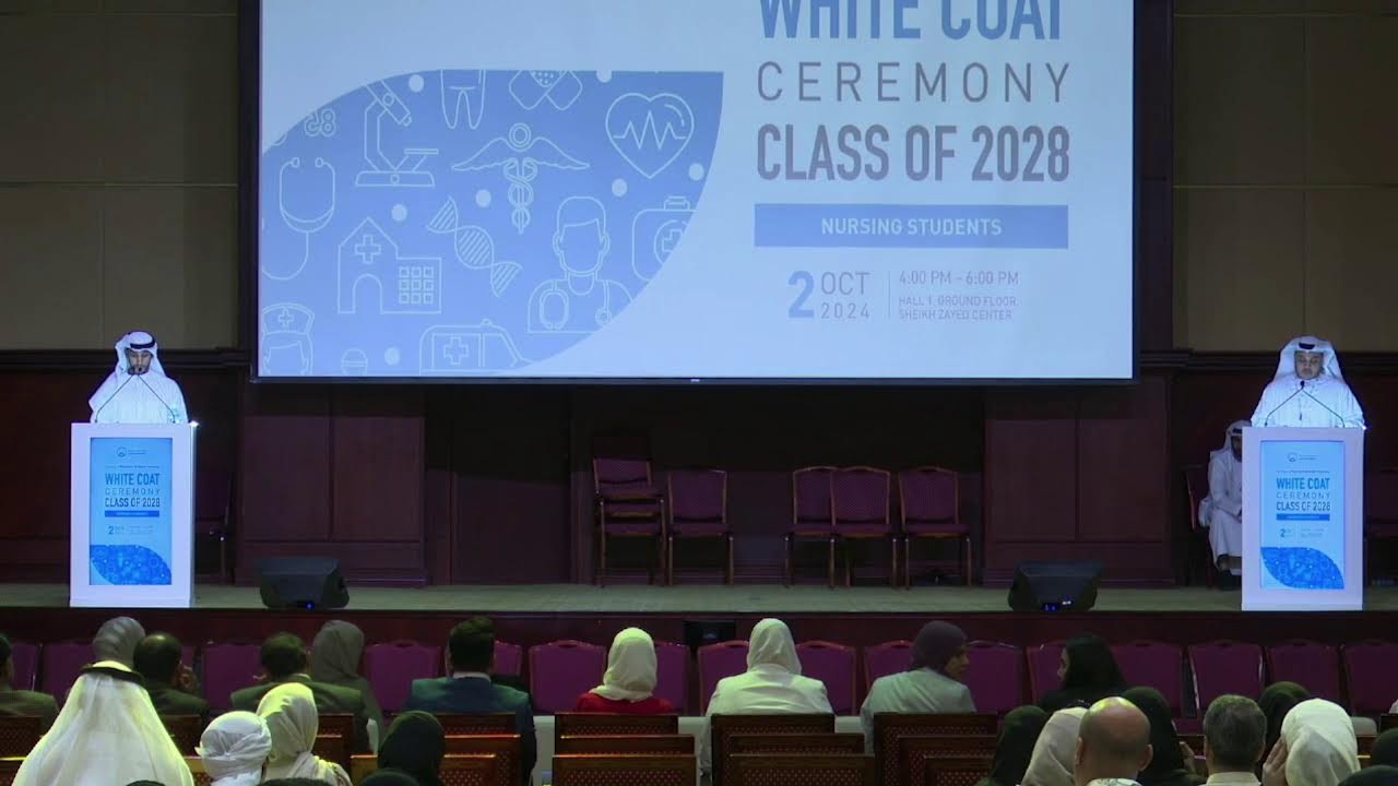 White Coat Ceremony Class Of 2028 Nursing Students, College of Pharmacy, Ajman University