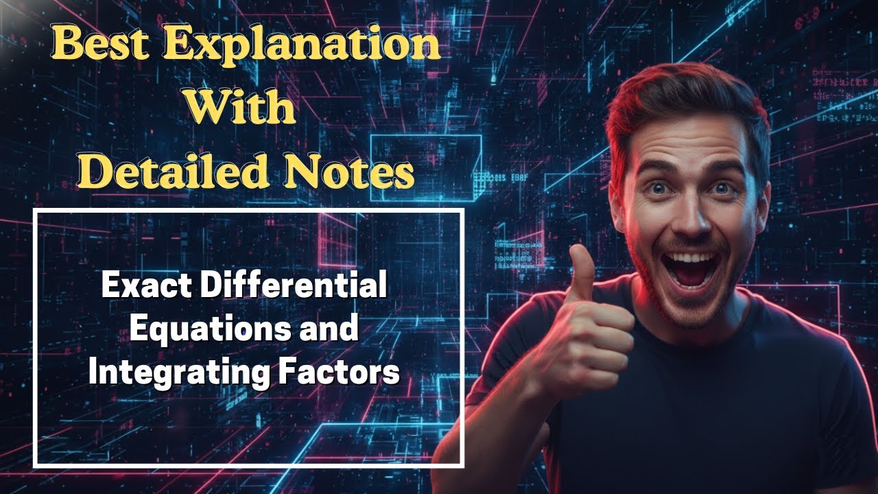 [211] Exact Differential Equations and Integrating Factors (Engineering Mathematics   II)