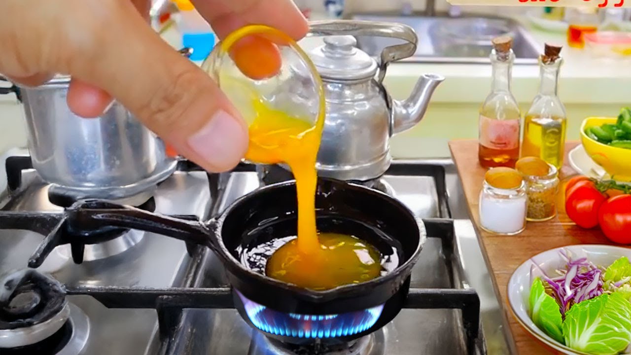 Stir Fry Bitter Melon Fried Fish REAL FOOD MINIATURE COOKING Kitchen Toy PLAY Set