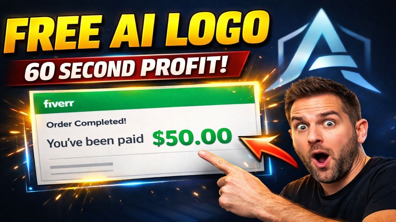 I Made $50 in 60 SECONDS with a FREE AI Logo Generator😱😲🔥..