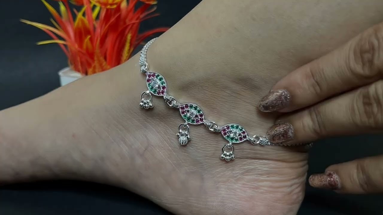 Silver kada payal design collection like and subscribe my youtube channel 🙏 #ternding video # fashio