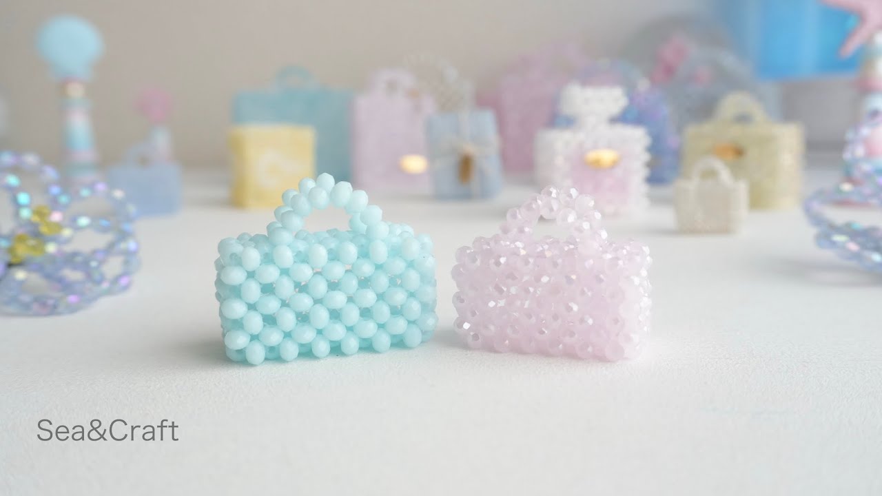 【Beaded mini bag tutorial】ミニミニビーズバッグの作り方