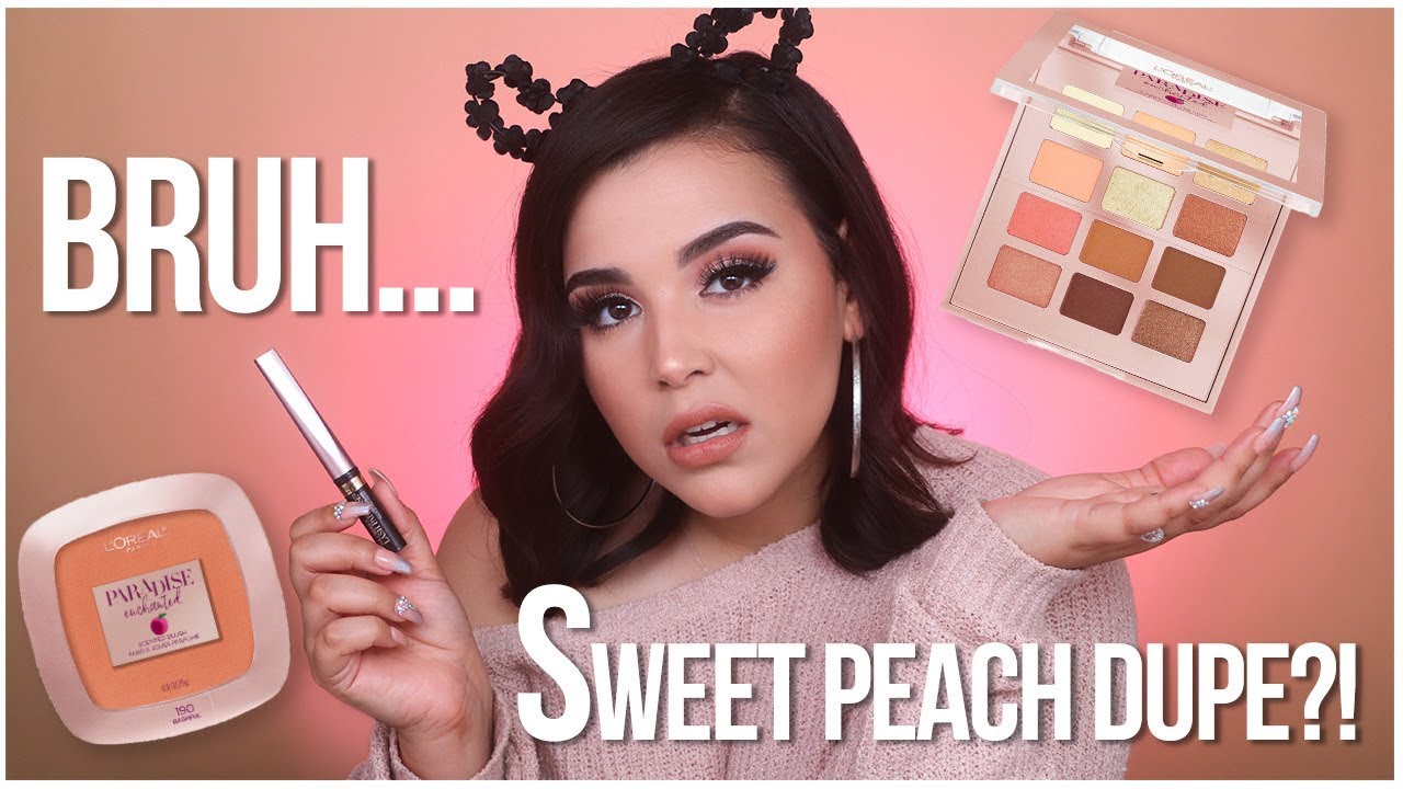 $15 SWEET PEACH DUPE?! | LOREAL PARADISE ENCHANTED EYESHADOW PALETTE + MORE!