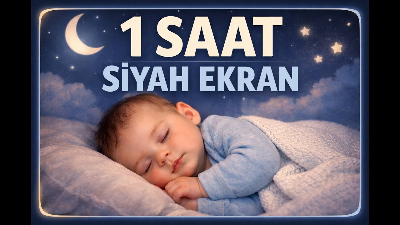 Beyaz Gürültü Bebek Uyutan Sesler | 1 Saat Kesintisiz (Siyah Ekran)