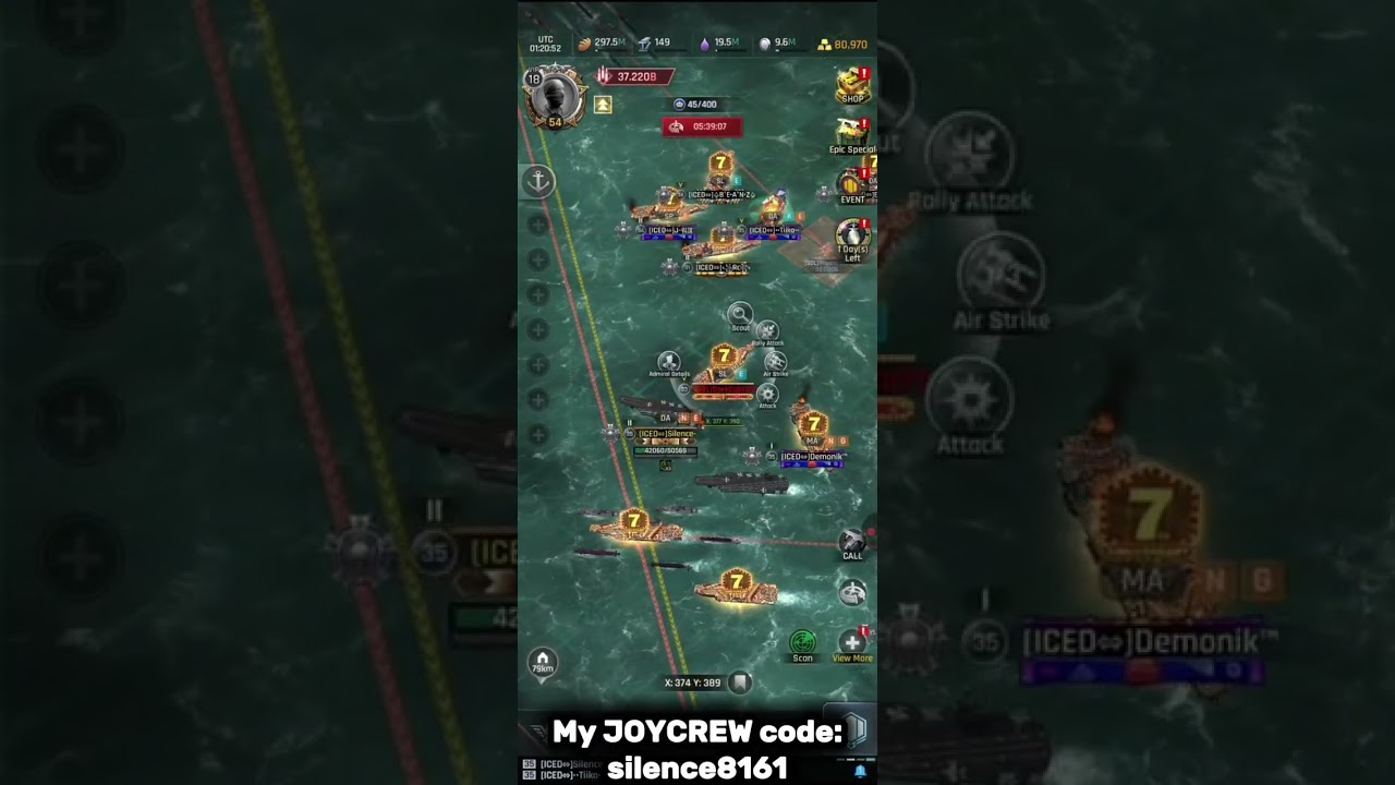 2214 VS 2212 HIGHLIGHTS WW JoyCrew #joycrew #gunshipbattletotalwarfare #mobilegame 