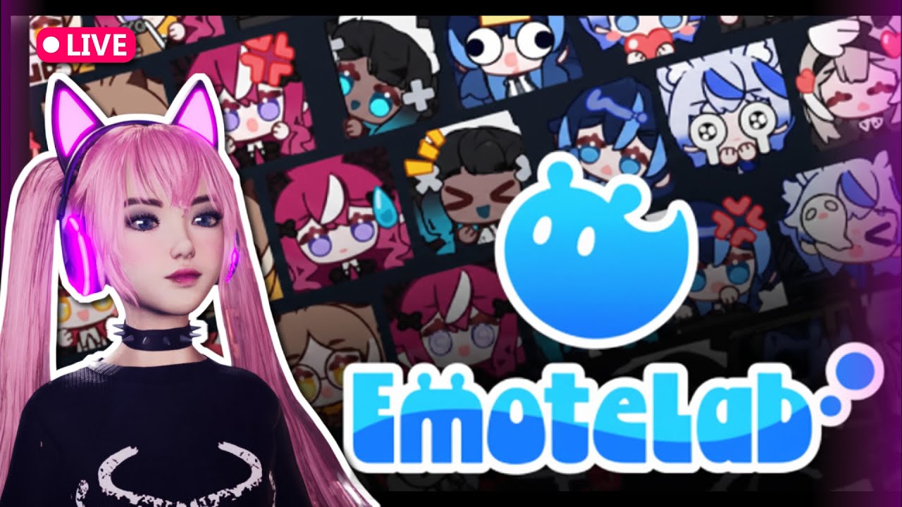 CRIANDO EMOTES SEM SABER DESENHAR (EmoteLab) | Emotes AO VIVO + Chat + Humor