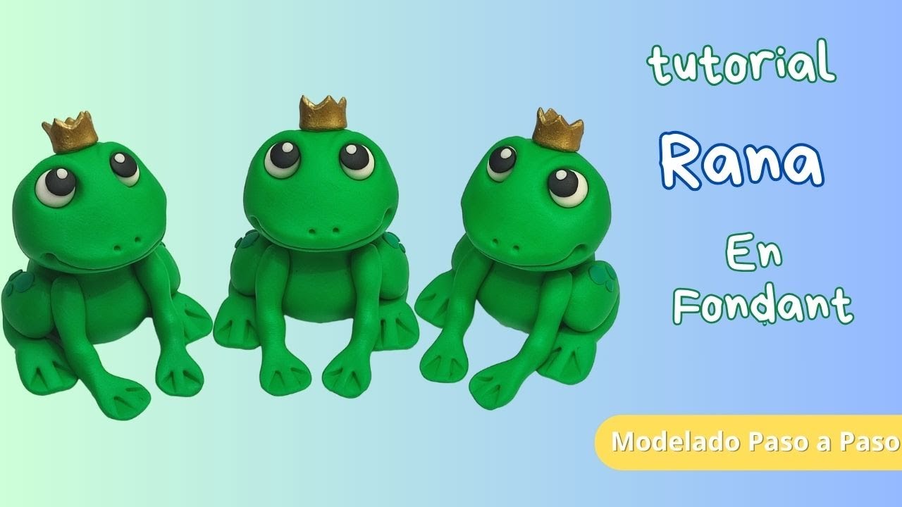 Cómo Hacer una Rana / Sapo en Fondant fácil// Frog Fondant Cake topper// Figuras Fondant