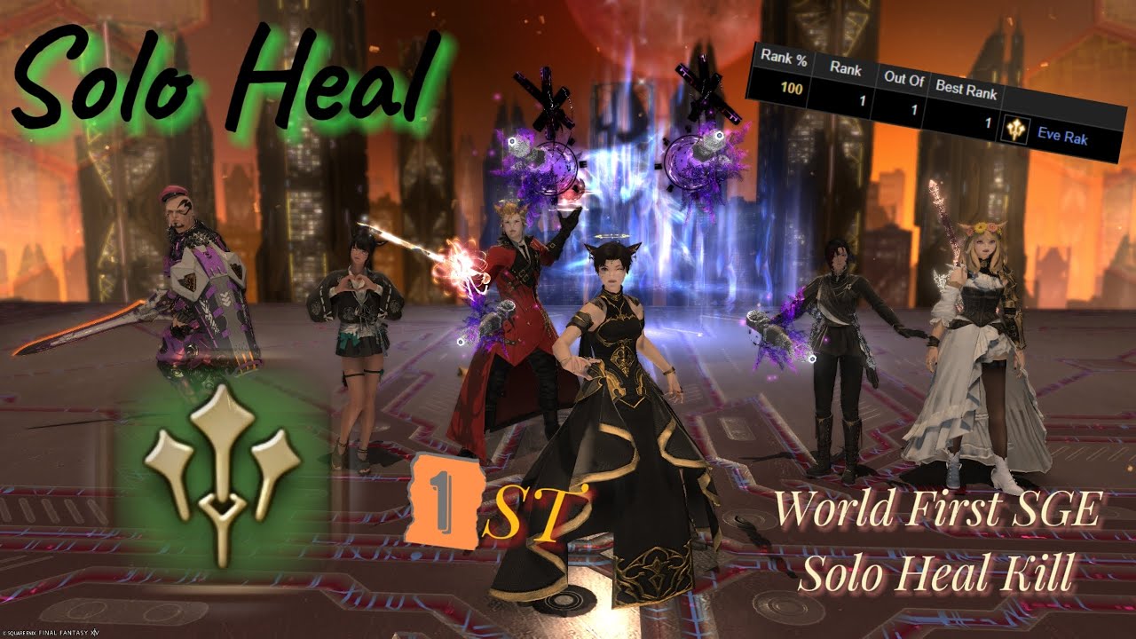 FFXIV M4S - First World Solo Heal Kill By ( SGE ) - Eu