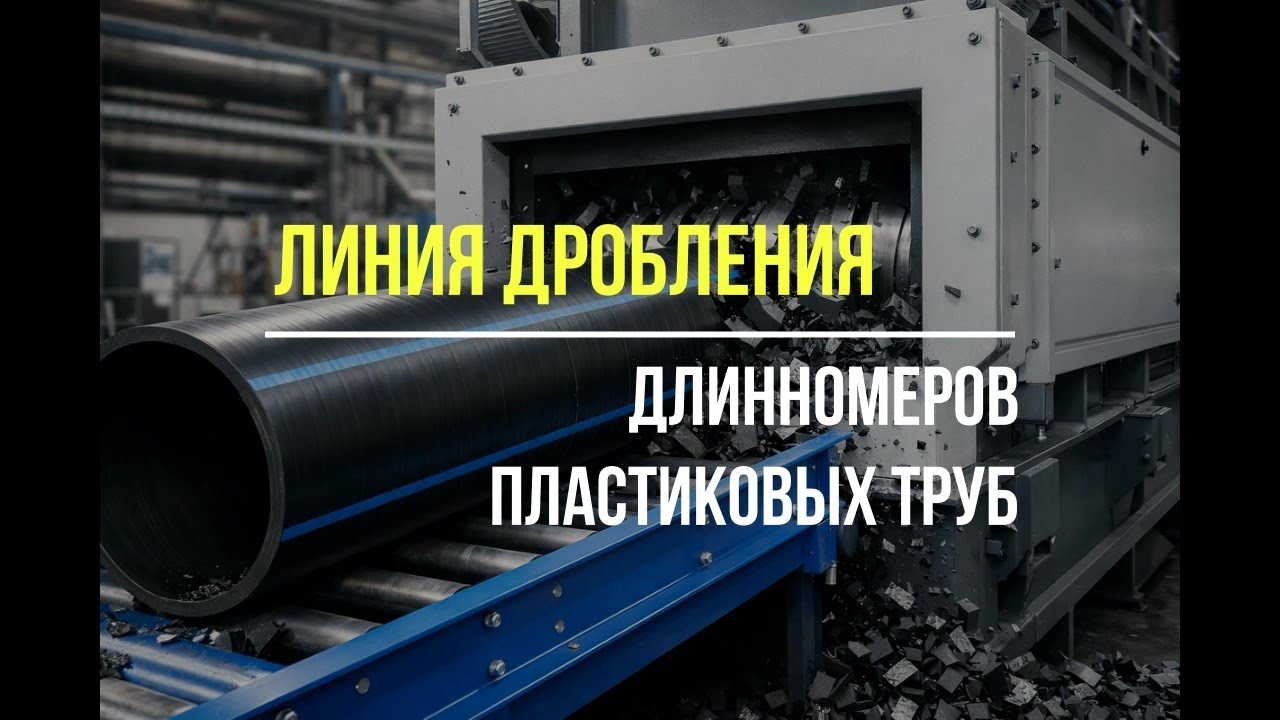 Линия измельчения длинномерных пластиковых труб