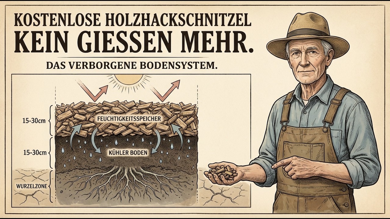 Kostenlose Hackschnitzel k&ouml;nnen das t&auml;gliche Gie&szlig;en den ganzen Sommer &uuml;ber ersetzen