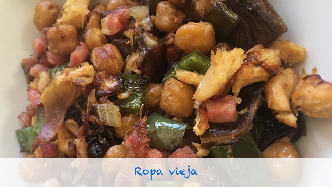 Ropa Vieja, aprovechando restos de la nevera