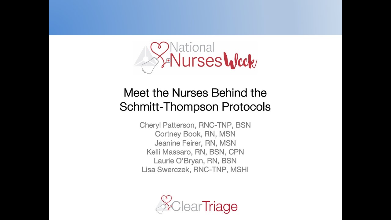 Celebrating National Nurses Week – Meet the Nurses Behind the Schmitt-Thompson Protocols
