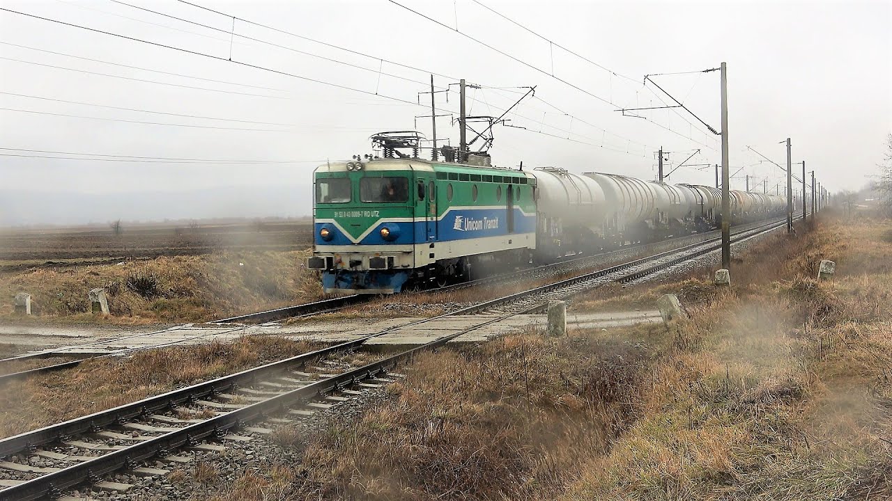 [4K] Unicom Tranzit EC 009 3400 kW hauling 17 tanks Zas-z & Zans-z near Dolhasca [February, 2021]