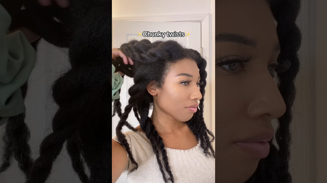 Are you team chunky twists or mini twists? PS download my natural hair growth guide!🫶🏼🫶🏼