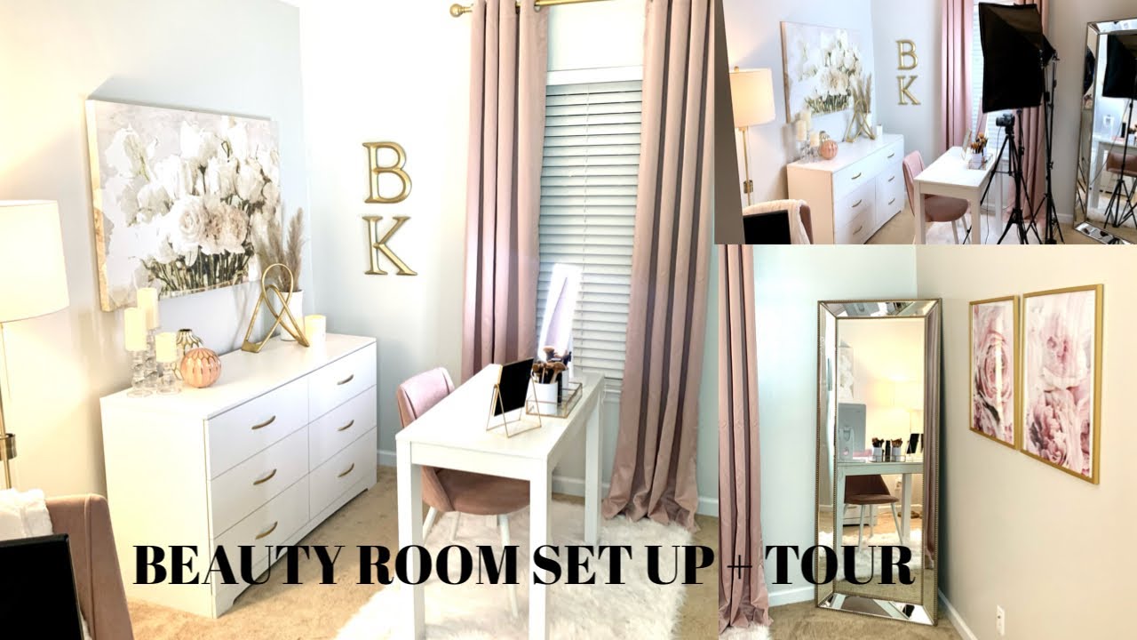 BEAUTY ROOM TRANSFORMATION AND TOUR + MY FILMING SET UP