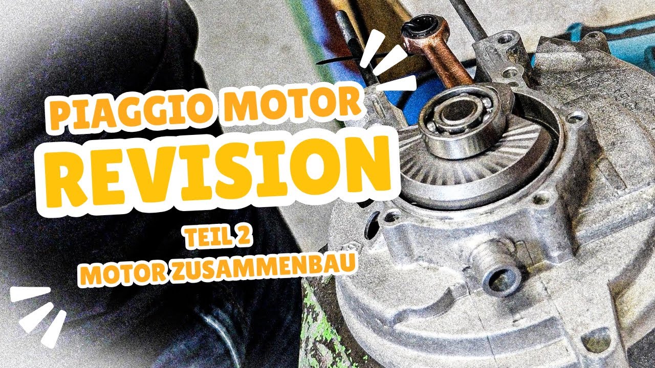 Piaggio Motor Revision Teil 2 l Motorblock zusammenbau l Einfach erklärt🔧