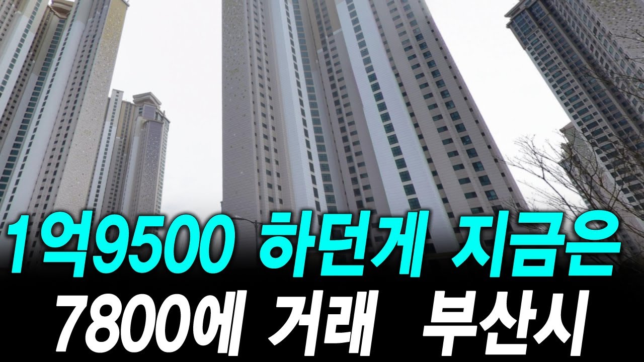 1억9500 하던게 지금은 7800에 거래  부산시