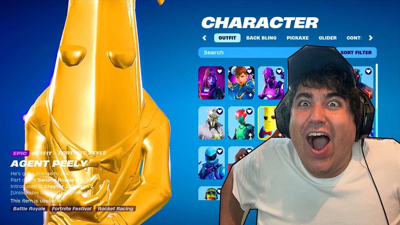 My $30,000 FORTNITE LOCKER! (1500+ skins, Golden Peely, All EXCLUSIVES, OG skins)