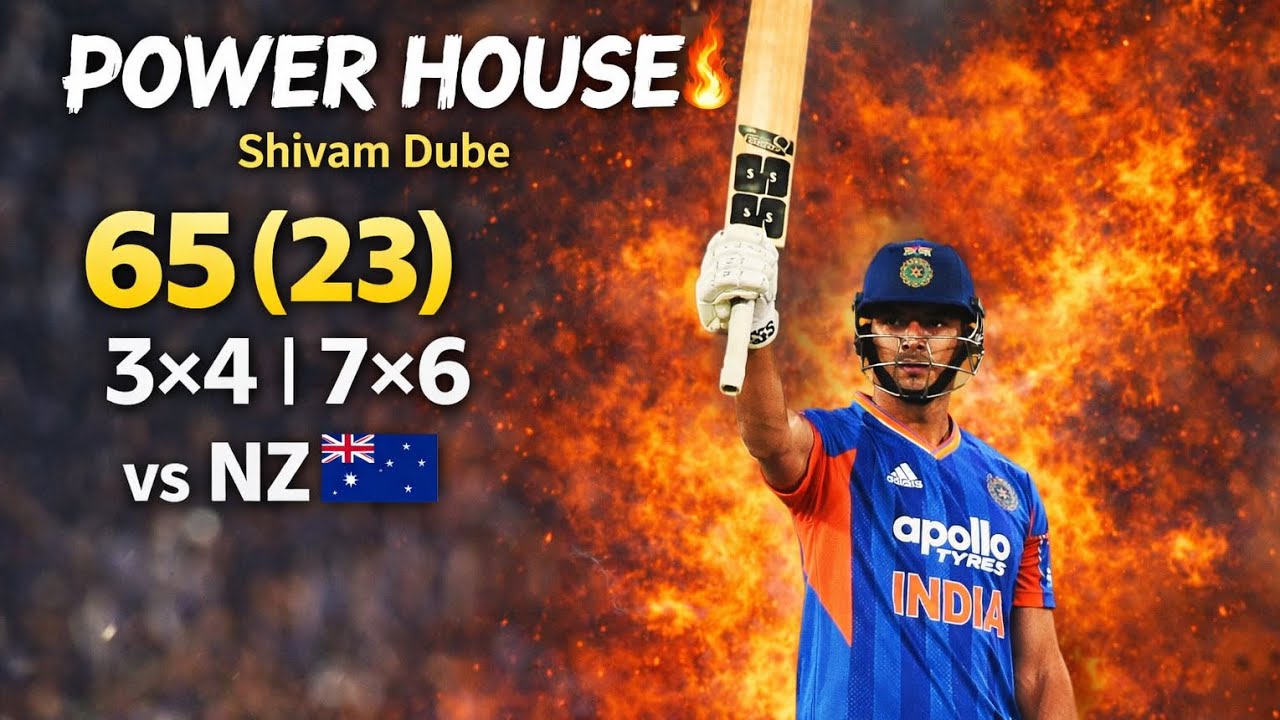 Shivam Dube Powerful Hitting vs New Zealand 💥 | IND vs NZ T20 | Match Highlights