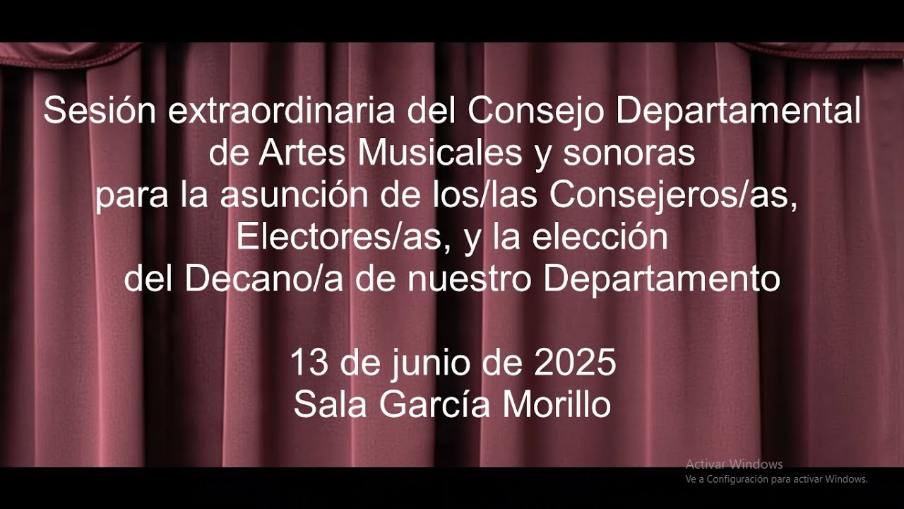 Sesión extraordinaria del Consejo Departamental - 13 JUNIO 2025.