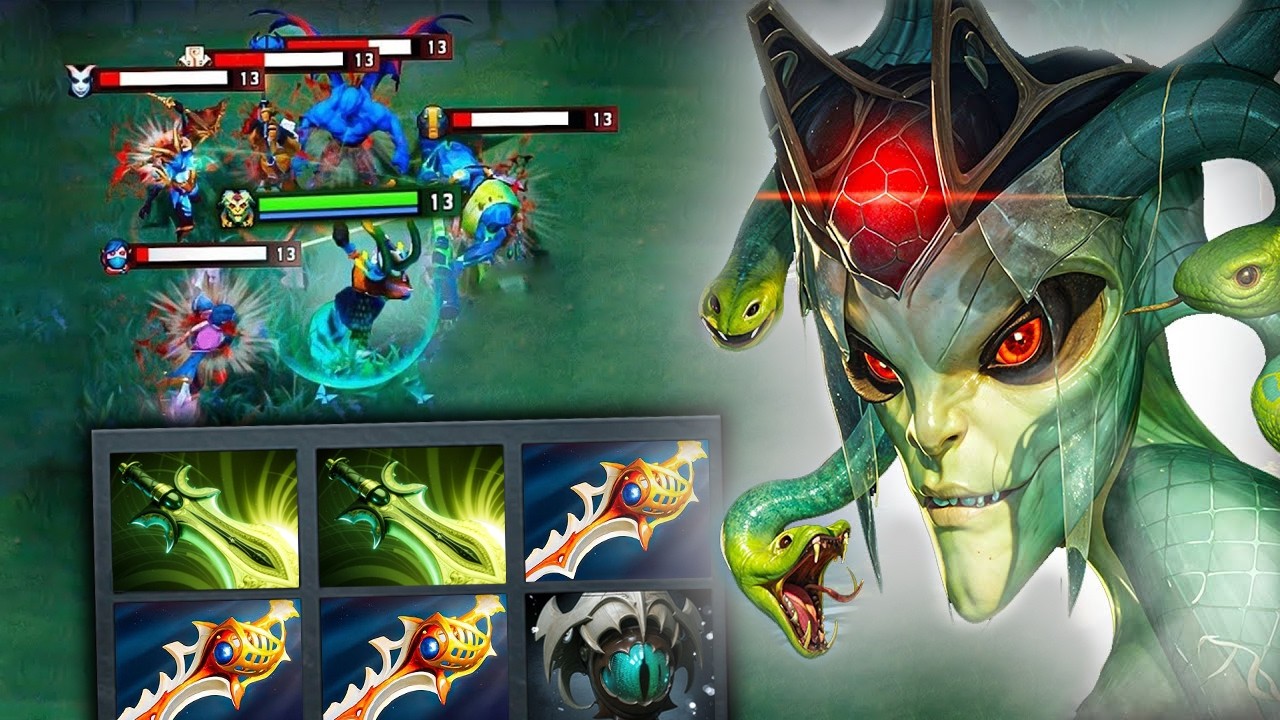 x3 Divine + x2 Butterfly Medusa🔥🔥🔥 New Broken Damage 30Kills One Shot in 7.41d | Dota 2
