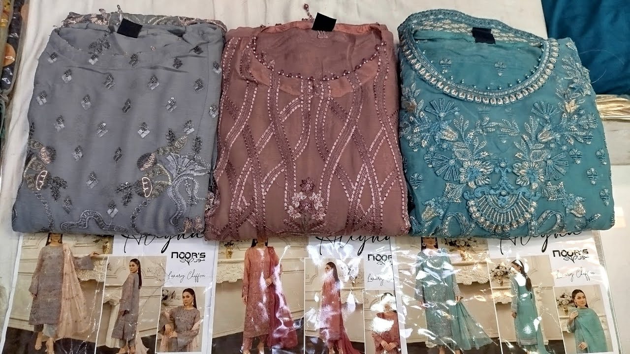 Noors Aliyaa,original Pakistani chiffon collection. Mob-01675561836 