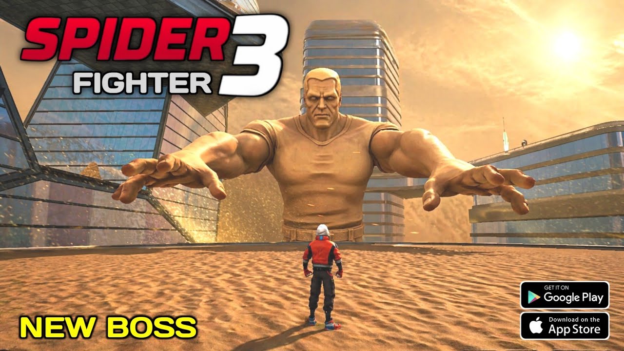 Spider Fighter 3 (New Boss: SANDSTROKE , New City And New Skins) Gameplay Android & IOS