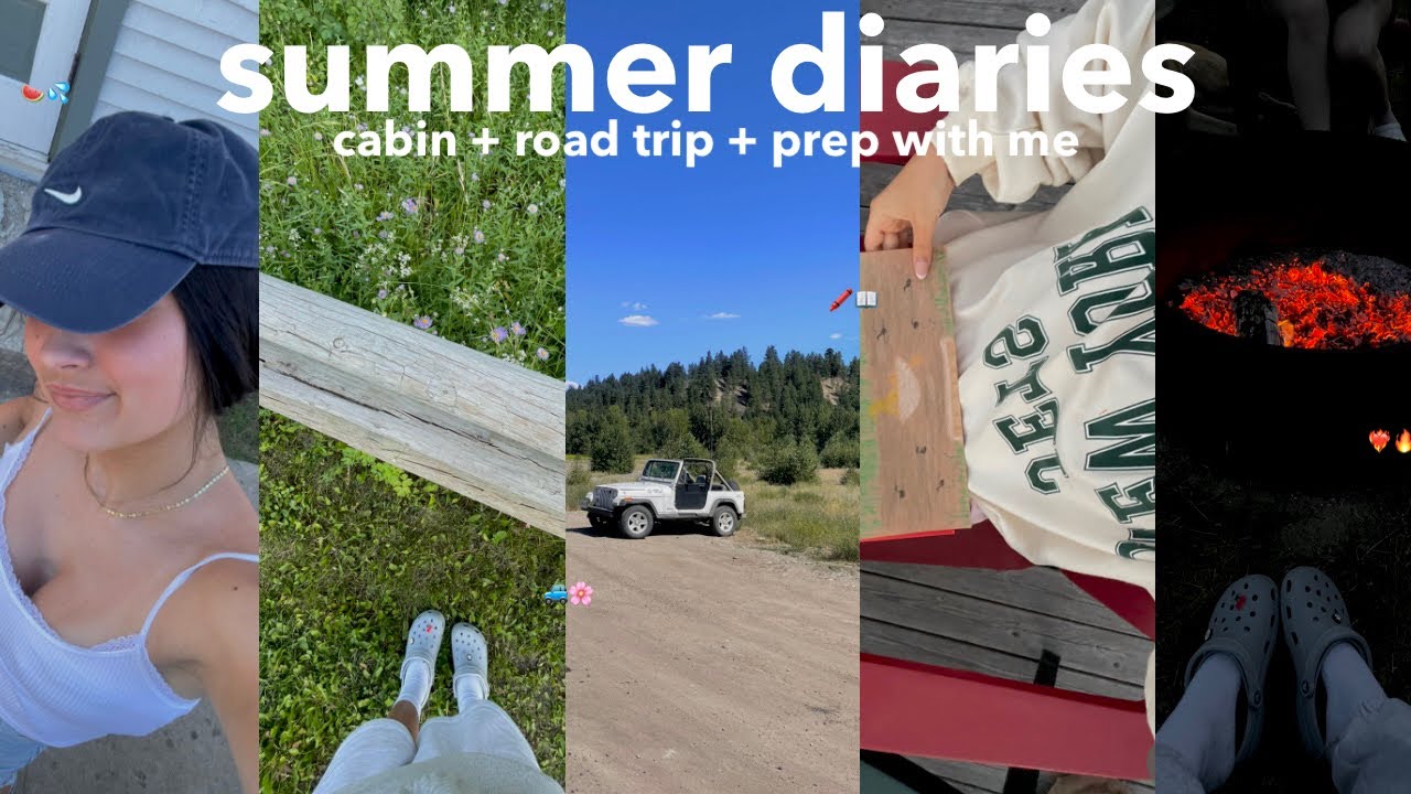 SUMMER DIARIES: cabin vacation + road trip + prep with me + summer haul + vibes baby💌🌸