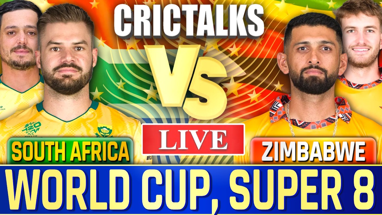 🔴 Live: SA vs ZIM, T20 World Cup 2026, Live match Today, Live Cricket Score, Commentary - 12 Over