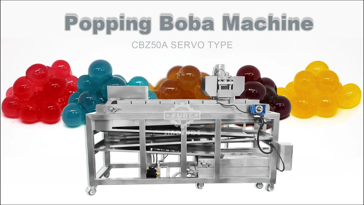 SINOFUDE Small footprint CBZ100 fully auto Popping Boba Making Machine Production Line Working Video