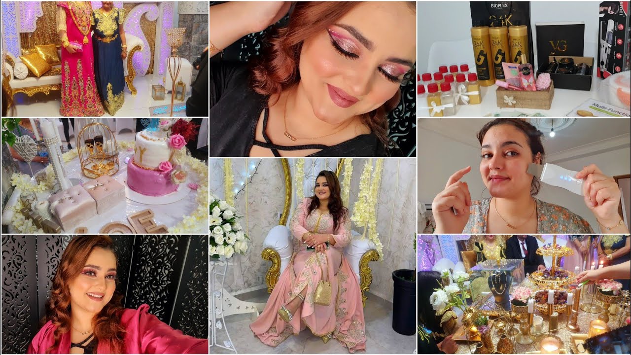 هاجر جيجا|عرس شاوي؛ قهوة وعشاء مع تصديرة،وش لبست من تصديرة مع مكياج، مفا...