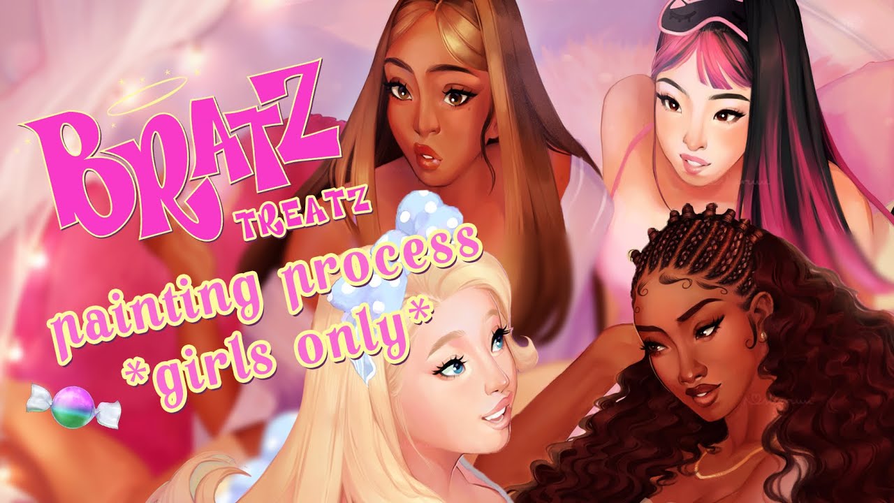 bratz treatz 🍨🍬💖🍭 painting video