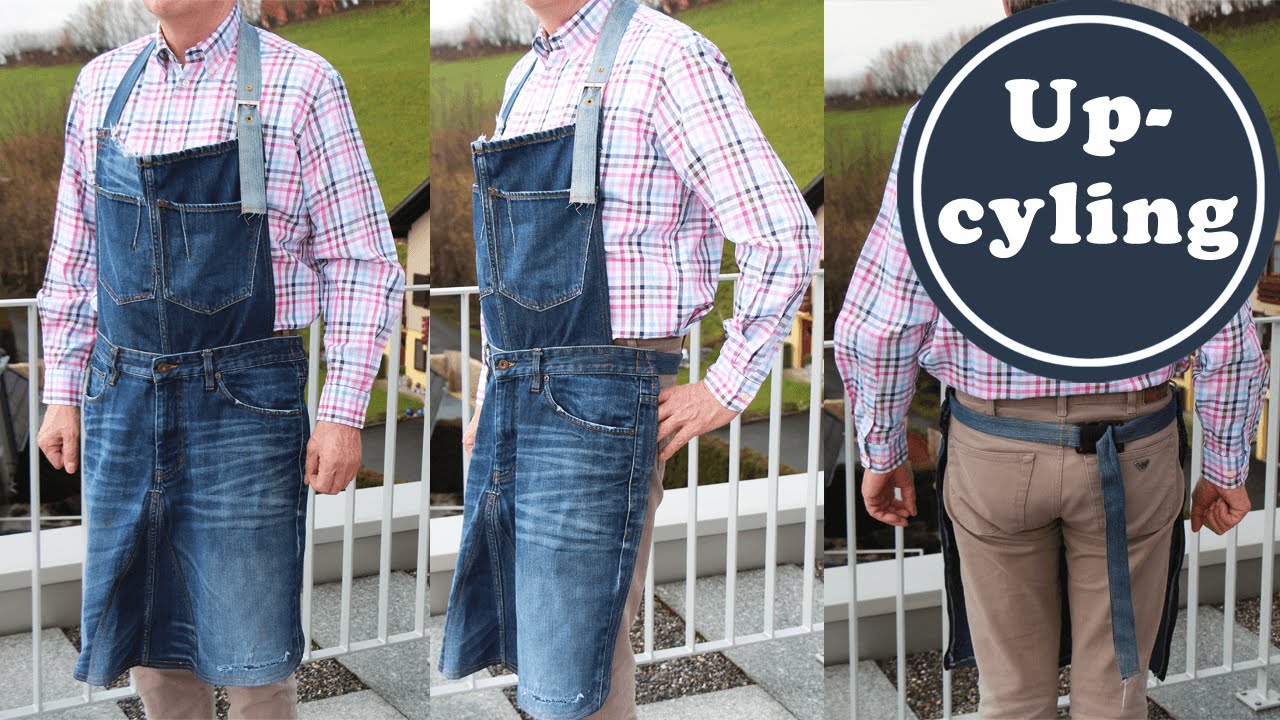 Schürze für den Grill aus einer alten Jeans nähen | Upcycling | nähen für Männer