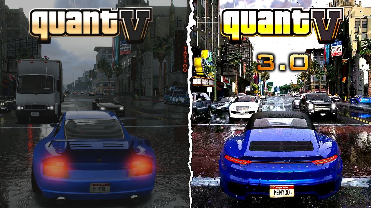 QuantV 3.0 vs QuantV | GTA 5 Graphics Comparison 2025 🔥 | Realistic Visuals Test